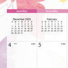 AT-A-GLANCE - Calendrier mural mensuel aquarelle 2026 - 11 7/8 po H x 14 7/8 po l - anglais-Un mois complet par page avec blocs quotidiens non lignes et mois passe et futur en reference