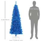 HOMCOM 6' Artificial Christmas Tree with Auto Open - Blue-Suitable for halls, schools and home 