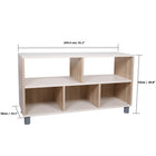 Beleduc Furniture - Palermo Top Open Back 5-Cube 2-Layer Classroom Wooden Shelf - Natural Grain-Open back design allows visibility for child safety