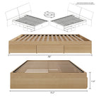 Nexera 3-Drawer Storage Bed Frame - Full Size - Natural Maple-8