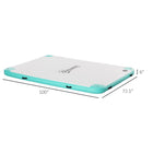 Outsunny Water Inflatable Floating Dock - 8' x 6' - Blue & White-2 carry handles on each of the four sides of the mat for easy carrying and grips
