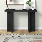 Hudson&Canal Dimitra 42"W Console Table - Black Grain-Clean with a soft, dry cloth and no harsh chemicals or abrasive cleaning materials
