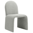 Modway - Junia Boucle Tapis Fauteuil à manger sans accoudoir en arc - Gris colombe-Chaise pantoufle moderne entièrement rembourrée