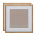 Decent Living - Cadres photo en bois massif - Teck doré - 20x20pouce - Paquet de 2-Bois massif 100 % naturel (Okan/Teck)