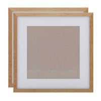 Decent Living - Cadres photo en bois massif - Teck doré - 20x20pouce - Paquet de 2-Bois massif 100 % naturel (Okan/Teck)