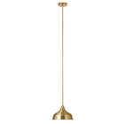 Hudson&Canal - Suspension Mackenzie de 27,3 cm de large avec abat-jour en métal - Laiton/laiton-Conçu pour une ampoule à incandescence de 60 W - ampoule LED de 9 W, ampoule fluorescente (CFL) de 13 W ou ampoule LED à ballast automatique de 9 W, ampoule à culot E26, ampoule non incluse
