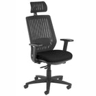 Nightingale - Bless Dossier en maille avec appui-tête et chaise rembourrée - Noir-Support lombaire réglable en hauteur