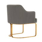 Manhattan Comfort Raya 25.2" Modern Leatherette Upholstered Dining Armchair - Taupe - Set of 2-Commercial Grade Tested with Weight Capacity of 330 lb