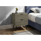 Monarch_Specialties_24_2_Drawer_Laminate_Accent_Table-Durably designed with robust solid wood legs and an easy to clean top, this practical, space saving accent table is built to withstand daily use that ensures lasting beauty and functionality