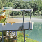 Outsunny 3.5ft Folding Ice Cooler Table with Drain-Folding design allows space-saving storage and easy transport