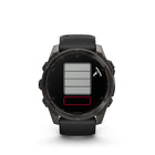 Garmin - fēnix 8 – 51 mm, saphir AMOLED, titane DLC gris carbone avec bracelet en silicone noir/gris galet-7