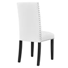 Modway Parcel Dining Upholstered Fabric Side Chair - White-Contemporary Dining Chair