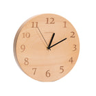 Decent Living Horloge murale en bois - Visage de chiffre - D220-Belle horloge en bois avec un matériau en bois naturel massif