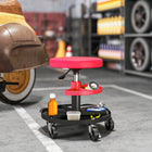 HOMCOM Rolling Mechanic Stool-Pneumatic height adjustment from 15.7" to 20" (40 to 51 cm), reduces knee stress
