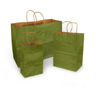 Eddie's - Sac à provisions en papier kraft 100 % recyclé - 16" x 6" x 12" - Vert feuille - Paquet de 250-100% recyclé avec au moins 95% de fibres post-consommation.