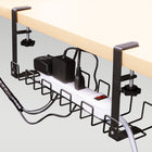 Helix Under Desk Cable Management Tray - Black-Optional Wall Mounting