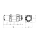 Novawinch Super B 3,500 lb 12V Electric ATV/UTV Winch with Wire Cable and Handbar Switch-360º All-metal free spool control