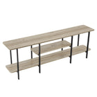 Manhattan Comfort Celine 70.86" Modern Console Table - Rustic Grey-Home Assembly Required. All Hardware Included
