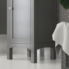 Kleankin Tall Bathroom Storage Cabinet with Adjustable Shelves - Grey-Material: MDF