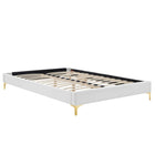Modway Sutton Performance Velvet Queen Bed Frame - White-Queen Bed Frame