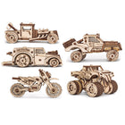 EWA Eco-Wood-Art Vehicles Set 3D Wooden STEM Construction Kit - Set of 364-Eco-friendly 3D STEM model to assemble and customize at school or home
