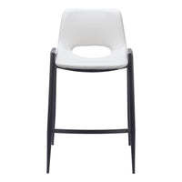 Zuo Desi Counter Stool - White - Set of 2-Plush and durable faux leather fabric