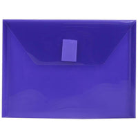 JAM Paper Porte-documents en plastique format index avec fermeture VELCRO, 5 1/2 x 7 1/2 po, violet 24/p.-Taille : 5,5 x 7,5 po