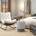 HOMCOM Concrete Finish Side Table - Grey-Features four adjustable foot pads for balance on any surface