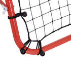 HOMCOM Rebounder Net Football Training Aid Kickback Target Play - Red-Folding design for easy transport and storage 
