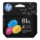 HP 61XL CH564WN Original Ink Cartridge - High Yield - Tri-Colour-High‑yield cartridge prints up to 300 pages