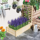Outsunny Raised Garden Bed with Trellis - Natural-Protective paint finish for outdoor durability

