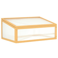 Outsunny Wooden Cold Frame Greenhouse with Openable Top- Sturdy compact garden cold frame greenhouse for outdoor and indoor use
 