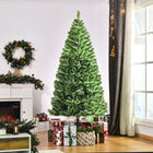 HOMCOM 7' Artificial Christmas Tree with Metal Stand - Green-Branches are in realist tree style and without much shaping 