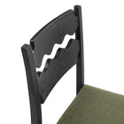 Modway Jax Oak Wood Counter Stool With Wavy Razor Back and Cushion - Black Sage-9