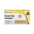 Wasip Plastic Strip Bandage - 3/4" x 3" - 12 Pack-Perforated stretch vinyl material