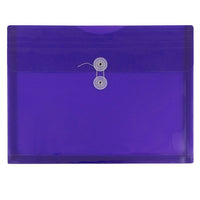 JAM Paper Plastic Envelopes with Button and String Tie Closure, Letter Booklet, 9.75 x 13, Purple Poly, 12 Pack (218B1pu)-Material: plastic