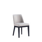 Manhattan Comfort - Lot de 4 chaises de salle à manger modernes Gansevoort 19 po en similicuir gris clair-10