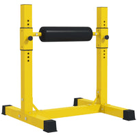 Soozier Bulgarian Split Squat Stand - Yellow-Can help you do single-leg squats, pushups, glute bridges, and planks at home
