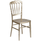 Flash Furniture HERCULES Series Gold Resin Stacking Napoleon Chair-800 lb. Weight Capacity