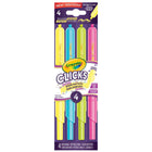 Crayola 4-Piece Clicks Retractable Highlighter Set - Assorted Colours-Includes 4 bold, retractable highlighters in vibrant colours