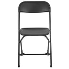 Flash Furniture HERCULES Series Premium Plastic Folding Chair - Black - 10 Pack-Textured seat reduces slipping