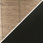 Hudson&Canal - Lampe de table surdimensionnée en rotin Jolina , 68 cm de haut, avec abat-jour en tissu - Rotin naturel/blanc-Comprend un cordon de 6 pieds avec interrupteur à prise rotative