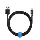 Blu Element Braided Charge/Sync Lightning USB 6ft Black (B6MFIBK)-Extra durable, braided design resistant to wear and tear