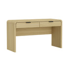 Manhattan Comfort Grace 54" Modern Desk - Natural Oak and Black-Option to Use as and Entryway or Sideboard. Can Fit Up to 50" TV