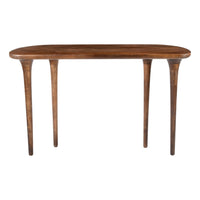 Zuo Spiker Console Table - Walnut-Rubber feet help prevent floor scratches