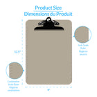 Davis Group Spring Clipboards - Letter Size - 9" W x 12" H - Smoke - 6 Pack-Spring Clip