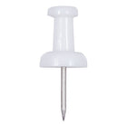 JAM Paper Colourful Push Pins - White - 100 Pack-Quantity: 100 Push Pins | Durable and reusable thumbtacks designed for a long lasting, strong hold