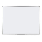 MasterVision - Tableau effaçable à sec en acier magnetique Ayda - 36 po L x 48 po l - Cadre en aluminium-La surface en acier durable conserve un aspect brillant grâce à une utilisation frequente