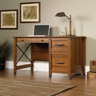 Sauder 53"W Carson Forge Desk - Washington Cherry-Lower drawer holds letter-size hanging files