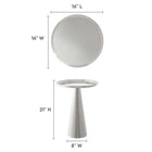 Modway Maren Round Side Table - Nickel-Raised Rim Tabletop